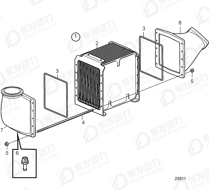 volvo penta Sealing ring 21244928 Drawing volvo penta Sealing ring 21244928 Drawing